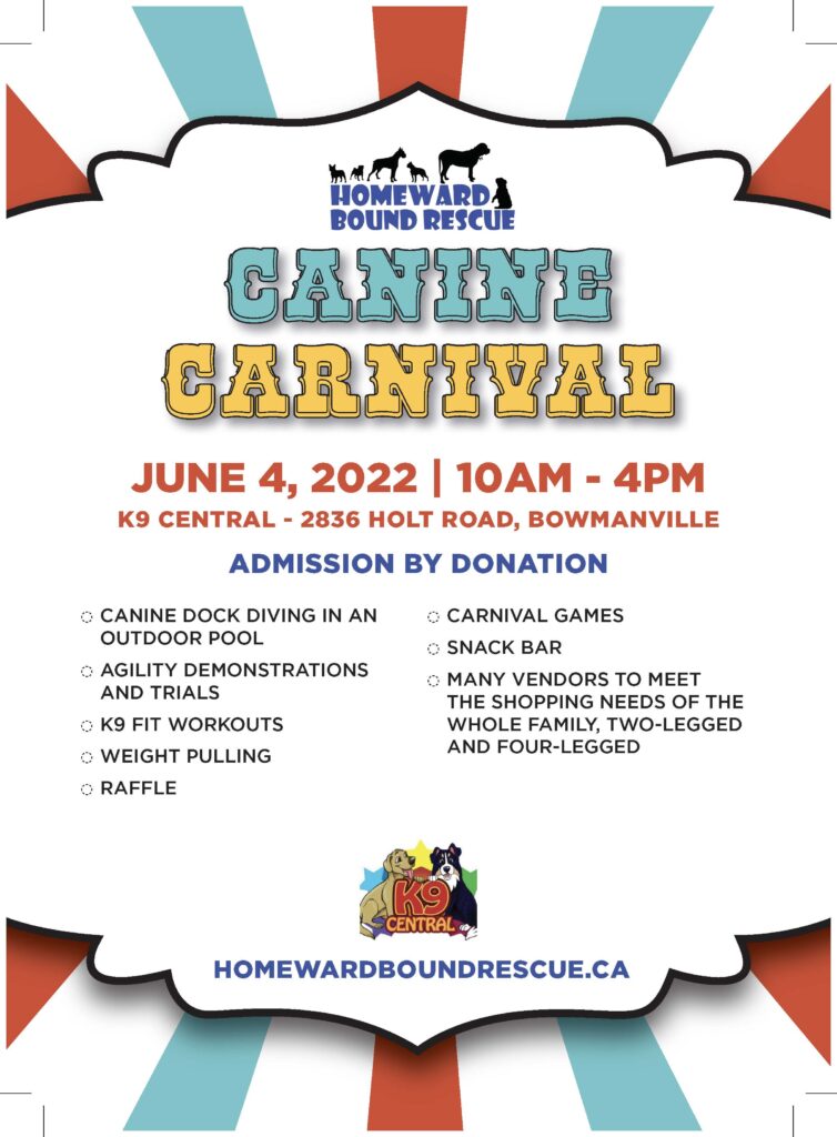 An image of Homeward Bound Pet Rescue's Annual Canine Carnival Postcard